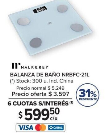 Carrefour Balanza de Baño NRBFC-21L oferta