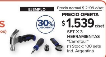 Carrefour Set x 3 Herramientas oferta