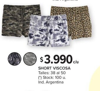 Carrefour Short Viscosa oferta