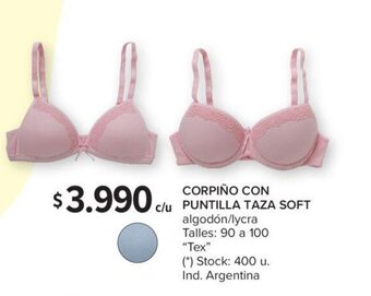 Carrefour Corpiño Con Puntilla Taza Soft oferta