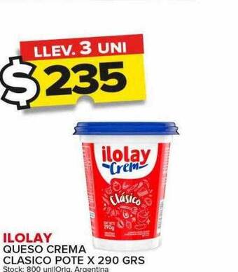 Carrefour Maxi Ilolay queso crema clasico pote oferta