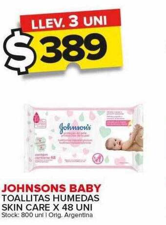 Carrefour Maxi Johnsons baby toallitas humedas skin care oferta