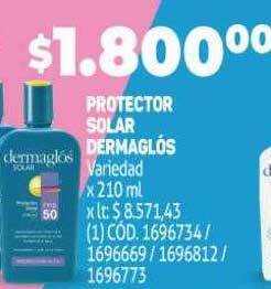 Makro Protector solar dermaglos oferta