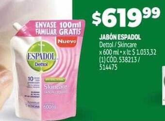 Makro Jabon espadol oferta