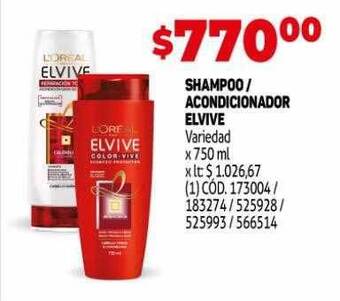 Makro Shampoo acondicionador elvive oferta
