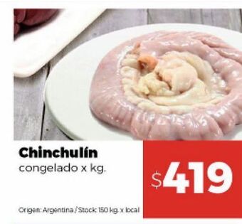 Disco Chinchulín congelado kg oferta