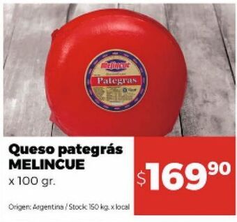 Disco Queso pategrás melincue 100g oferta