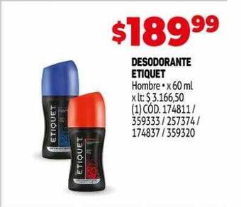 Makro Desodorante etiquet oferta