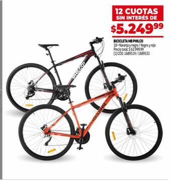 Makro Bicicleta mb philco oferta