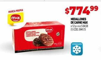 Makro Medallones de carne m&k oferta