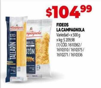 Makro Fideos la campagnola oferta
