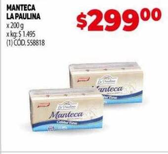 Makro Manteca la paulina oferta