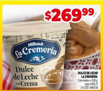 Makro Dulce de leche la cremeria con crema oferta
