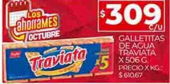 Supermercados DIA Galletitas de agua traviata oferta