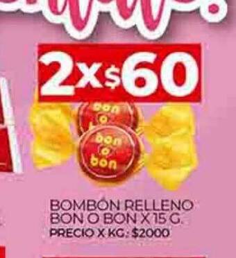 Supermercados DIA Bombón relleno bon o bon oferta