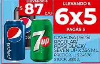 Supermercados DIA Gaseosa pepsi regular pepsi black seven up oferta