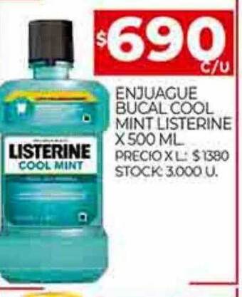 Supermercados DIA Enjuague bucal cool mint listerine oferta