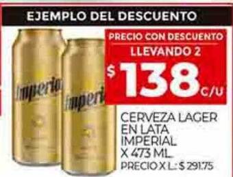 Supermercados DIA Cerveza lager en lata imperial oferta