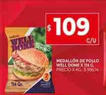 Supermercados DIA Medallón de pollo well done oferta