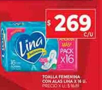 Supermercados DIA Toalla femenina con alas lina oferta
