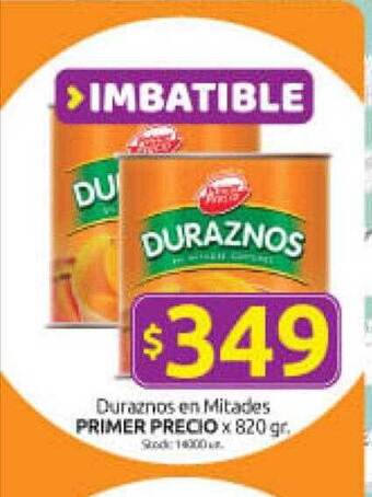 Cordiez Duraznos en mitades primer precio oferta