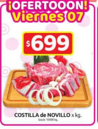 Cordiez Costilla de novillo x kg oferta