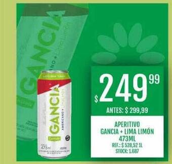 Aperitivo gancia + lima limón