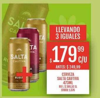 Supermercados Todo Cerveza salta cautiva oferta