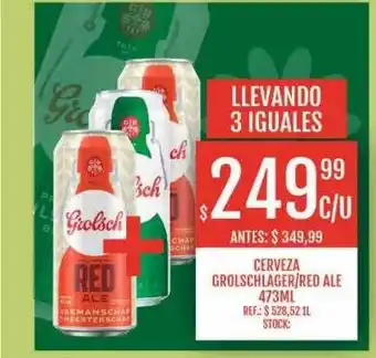 Supermercados Todo Cerveza grolschlager red ale oferta