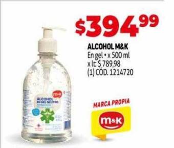 Makro Alcohol m&k en gel oferta