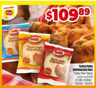 Makro Tapas para empanadas m&k oferta