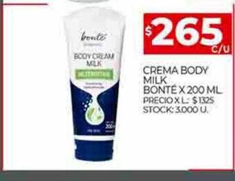 Supermercados DIA Crema body milk bonté oferta
