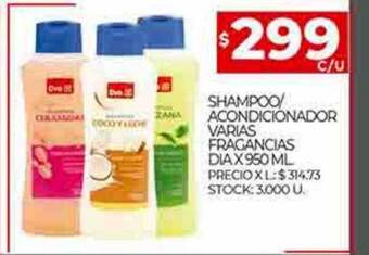 Supermercados DIA Shampoo acondicionador varias fragancias dia oferta