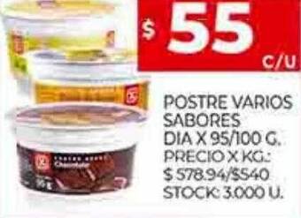 Supermercados DIA Postre varios sabores dia oferta