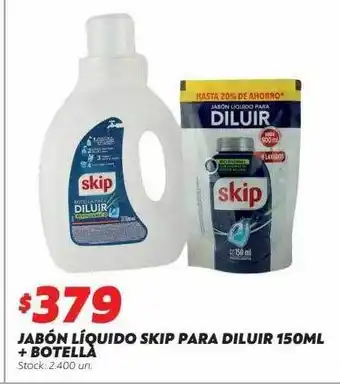 Ferniplast Jabón líquido skip para diluir 150ml + botella oferta
