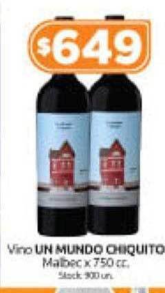 Cordiez Vino un mundo chiquito malbec oferta