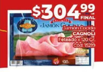 Diarco Jamón Cocido Cagnoli oferta