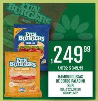 Supermercados Todo Hamburguesas de cerdo paladini oferta