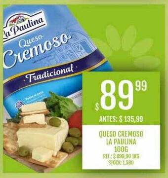 Supermercados Todo Queso cremoso la paulina oferta