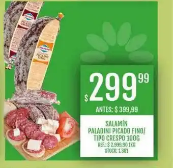 Supermercados Todo Salamín paladini picado fino tipo crespo oferta