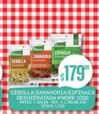 Supermercados Todo Cebolla zanahoria espinaca deshidratada knorr oferta