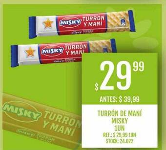 Supermercados Todo Turrón de maní misky oferta