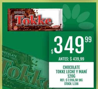 Supermercados Todo Chocolate tokke leche y maní oferta