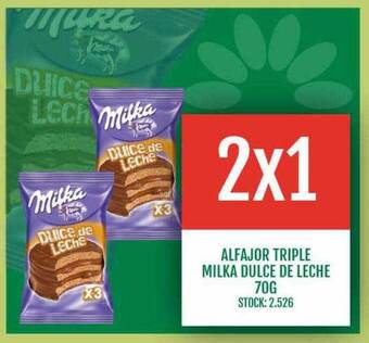 Supermercados Todo Alfajor triple milka dulce de leche oferta