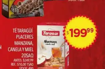 Supermercados Todo Té taragüí placeres manzana canela y miel oferta