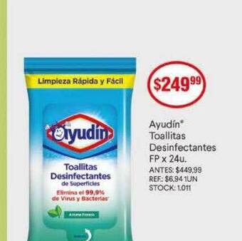 Supermercados Todo Ayudin toallitas desinfectantes oferta