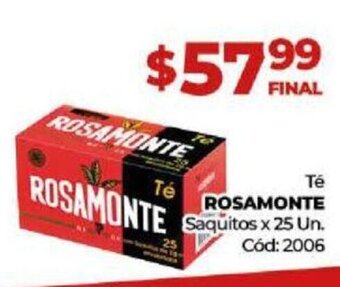 Diarco Té Rosamonte oferta