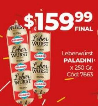 Diarco Leberwurst Paladini oferta