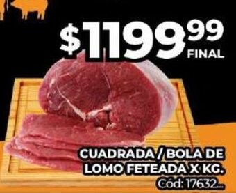 Diarco Cuadrada/Bola de Lomo Feteada x Kg oferta