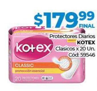 Diarco Protectores Diarios Kotex oferta
